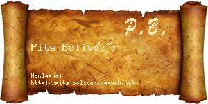 Pits Bolivár névjegykártya